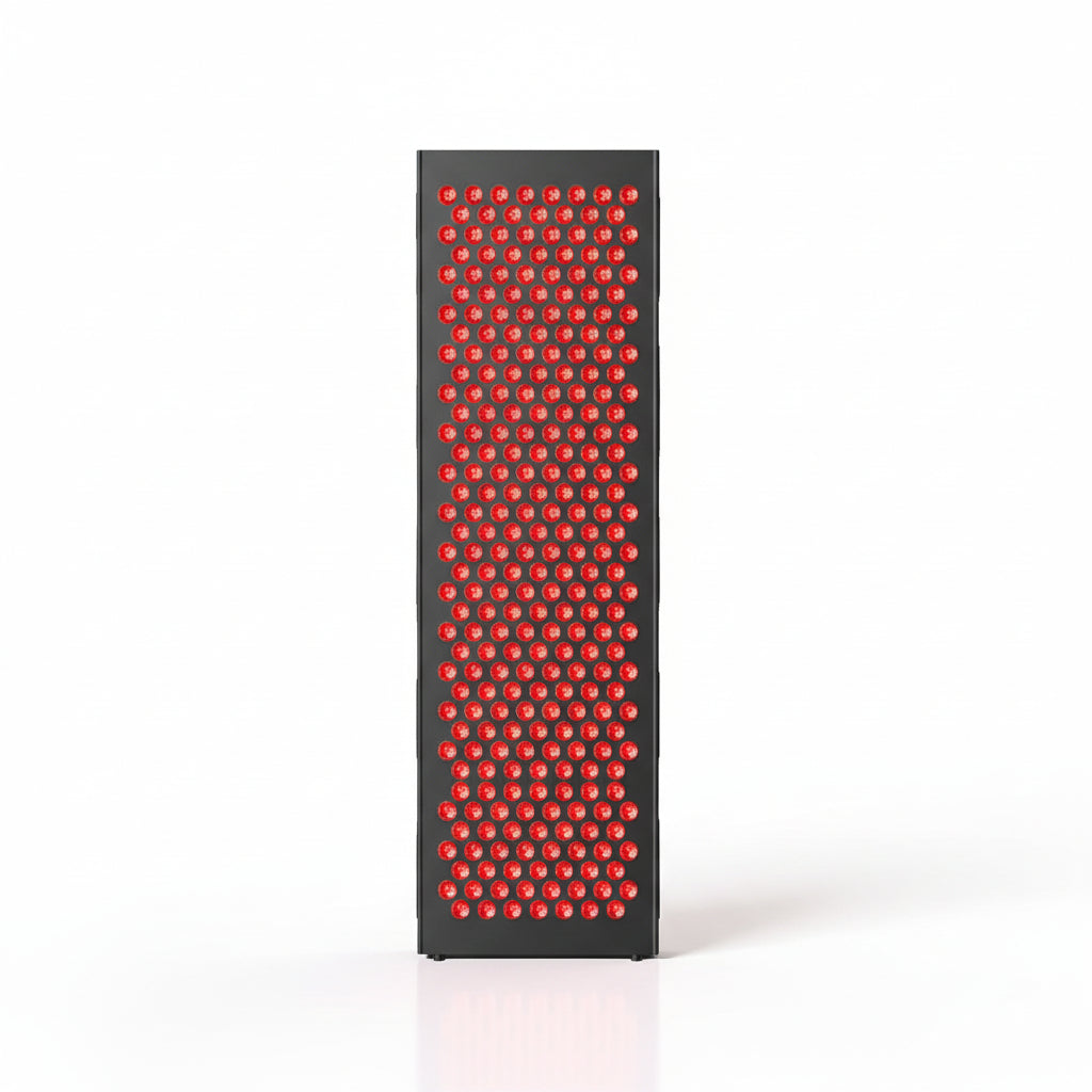 Red Light Therapy Box, 5In1 LED with 630-660-810-830-850, Metal Case, 3 Modes Red Light Panel with Soft Belt, 6 Timing Set - 9 Pulse Modes - 4-Level - Red Light Therapy Panel for Body