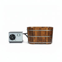 Indoor Cold Plunge Tub Built for Home Recovery, 54 Inch Thailand Rubber Wood, 1.3 HP Chiller, WiFi Control — product view 8