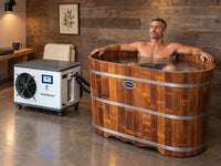 Indoor Cold Plunge Tub Built for Home Recovery, 54 Inch Thailand Rubber Wood, 1.3 HP Chiller, WiFi Control — product view 3